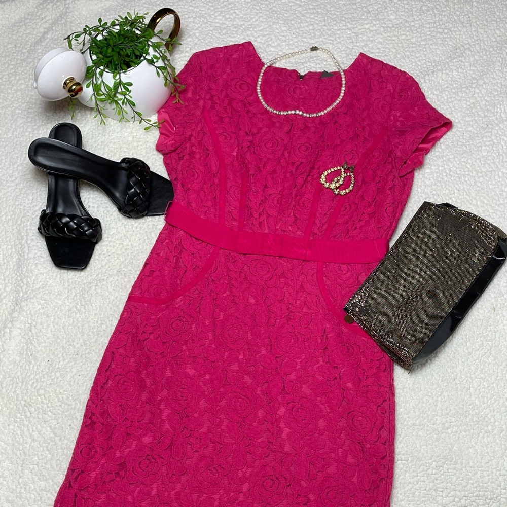Taylor lace pink dress